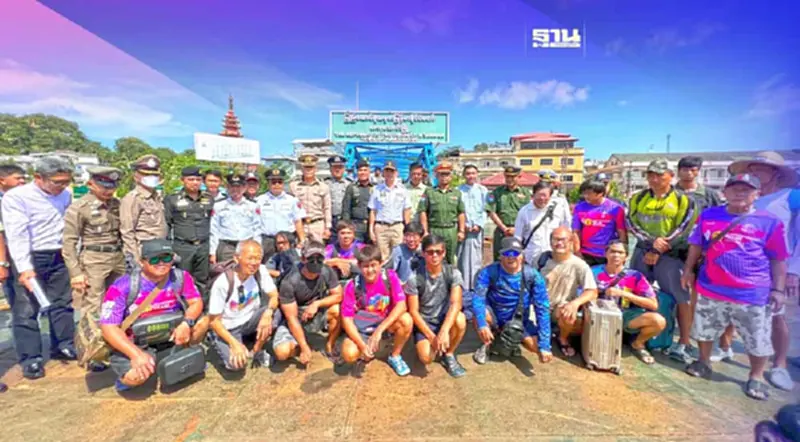 เมียนมาส่งคืน18นักท่องเที่ยวเรือตกปลารุกล้ำน่านน้ำระนอง-เกาะสอง เมียนมาส่งคืน18นักท่องเที่ยวเรือตกปลารุกล้ำน่านน้ำระนอง-เกาะสอง