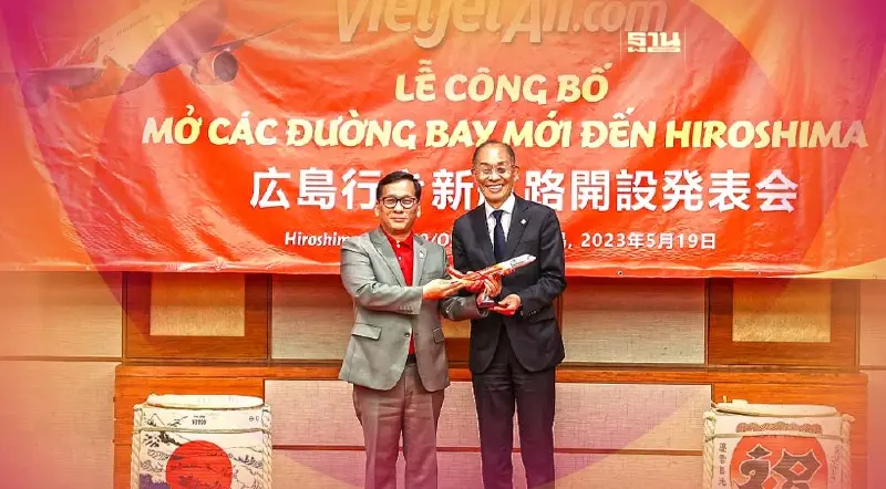 เวียตเจ็ท ประกาศ เปิดเส้นทางบินตรง ฮานอย – ฮิโรชิมา