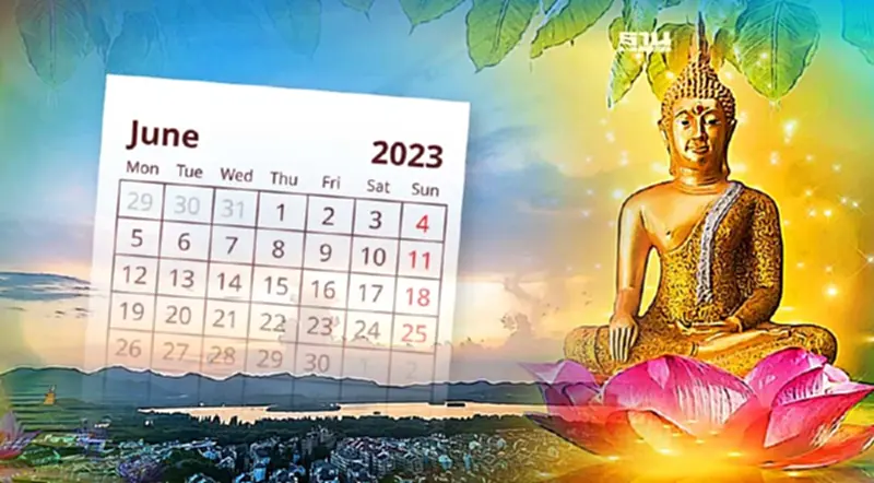 วันหยุดมิถุนายน 2566 วันพระ วันวิสาขบูชา วันธงชัย ตรงกับวันไหน เช็คที่นี่ วันหยุดมิถุนายน 2566 วันพระ วันวิสาขบูชา วันธงชัย ตรงกับวันไหน เช็คที่นี่