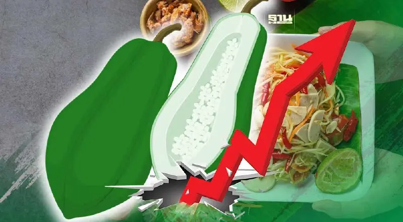 คนรักส้มตำเตรียมใจ  มะละกอพุ่งสูงกก.ละ18บาท