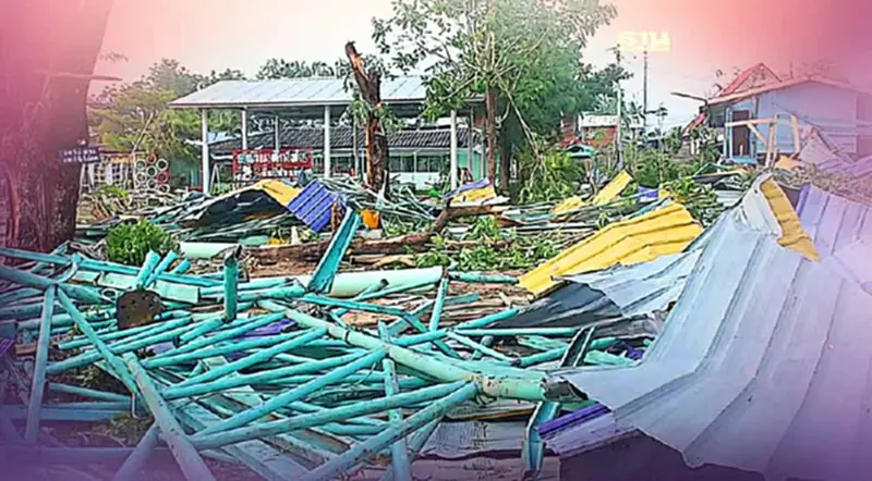 คปภ. ลงพื้นที่เยียวยาพายุพัดถล่มหลังคาโดม โรงเรียนวัดเนินปอ คปภ. ลงพื้นที่เยียวยาพายุพัดถล่มหลังคาโดม โรงเรียนวัดเนินปอ