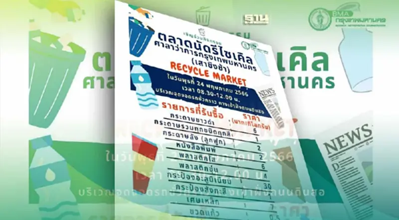 กทม.จัดตลาดนัดรีไซเคิล เปลี่ยนขยะมาเป็นเงิน กทม.จัดตลาดนัดรีไซเคิล เปลี่ยนขยะมาเป็นเงิน