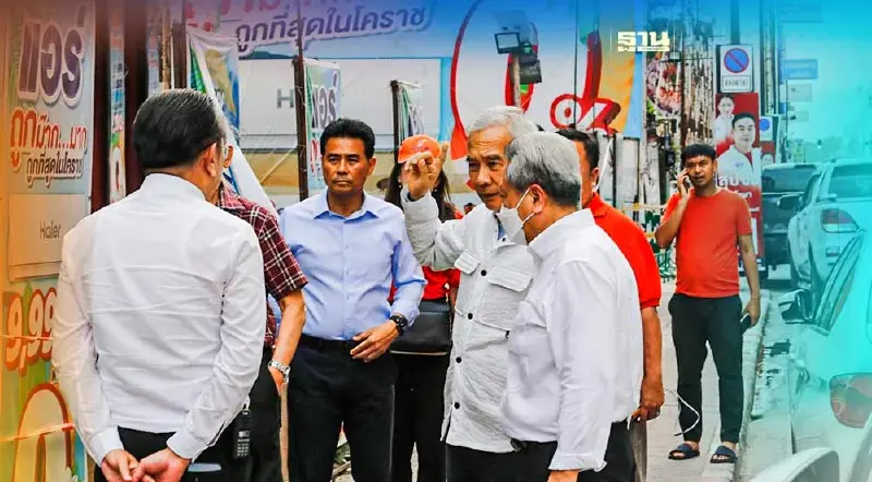 “สุวัจน์-เทวัญ”รุดให้กำลังใจผู้ประสบภัยไฟไห้มร้านใต้ฟ้ายูนิเวิร์ส โคราช