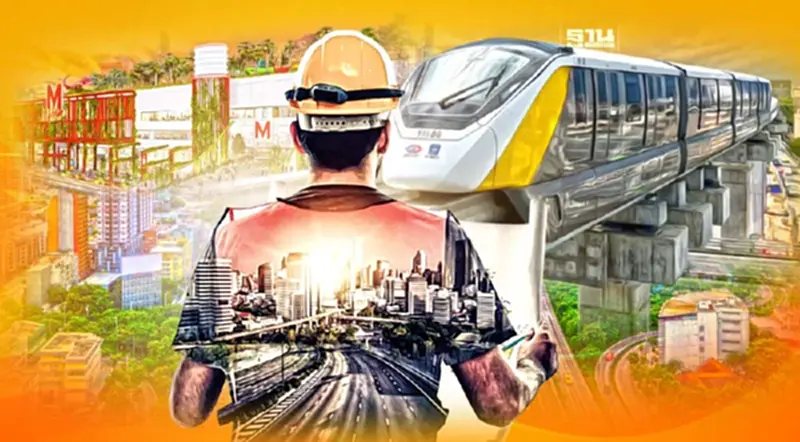 รถไฟฟ้าสายสีเหลือง พลิกโฉมเมืองโซนตะวันออก รถไฟฟ้าสายสีเหลือง พลิกโฉมเมืองโซนตะวันออก