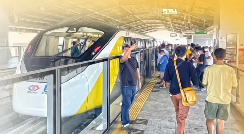 รถไฟฟ้าสายสีเหลือง เกิดเหตุขัดข้อง แจ้งปรับรูปแบบการเดินรถ