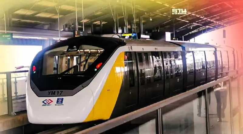 เปิดสถิติประชาชนขึ้น “รถไฟฟ้าสายสีเหลือง” แตะ 7.5 หมื่นคน