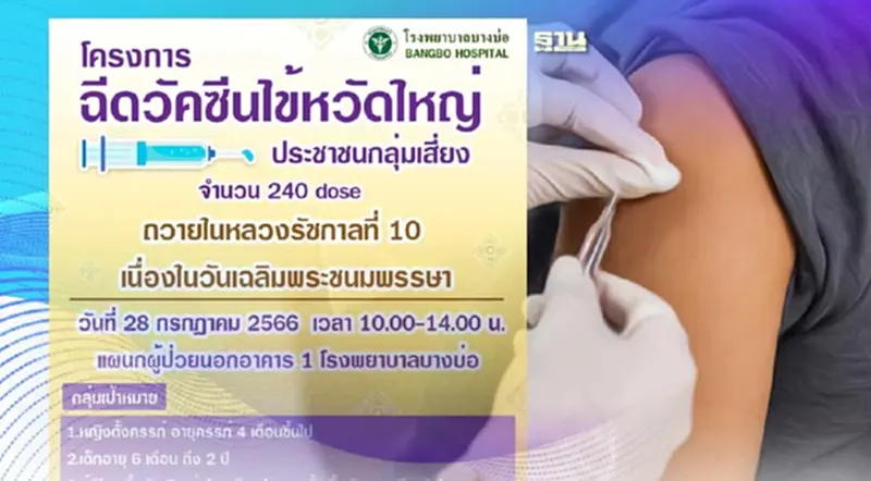 28 กรกฎาคม 7 กลุ่มเสี่ยงฉีดวัคซีนไข้หวัดใหญ่ฟรี คลิกเลย 28 กรกฎาคม 7 กลุ่มเสี่ยงฉีดวัคซีนไข้หวัดใหญ่ฟรี คลิกเลย
