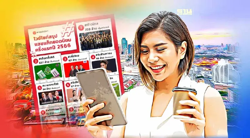 สรุป#แฮชแท็กยอดนิยมครึ่งปีแรกคนไทยสนใจการเมืองมากที่สุด