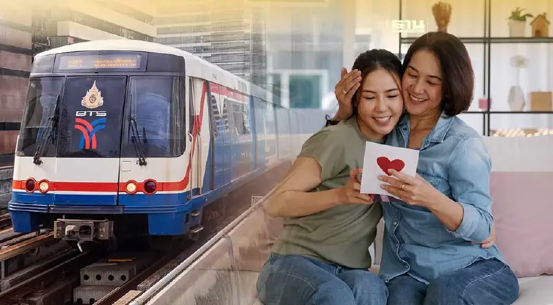 วันแม่ปีนี้ พาแม่ขึ้นรถไฟฟ้าบีทีเอส-สายสีทอง-บีอาร์ที ฟรี