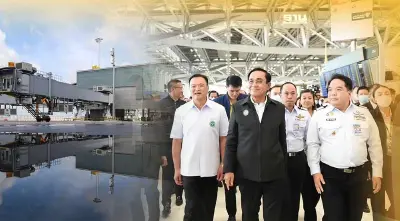 นายกประยุทธ์ตรวจอาคารเทียบเครื่องบินรองหลังที่ 1 สุวรรณภูมิ เปิด 28 ก.ย.นี้