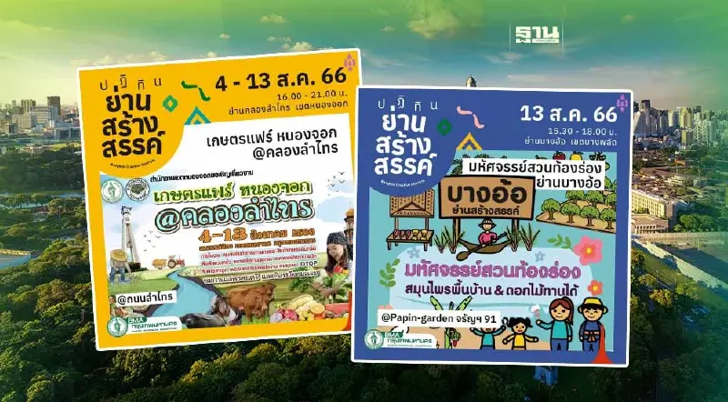 วันหยุดเดือนสิงหาคม 66 กทม.ชวนท่องเที่ยว"ย่านสร้างสรรค์"