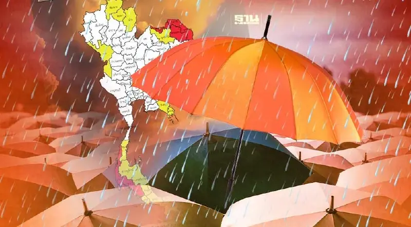 กรมอุตุฯ เตือน ไทย ฝนตกหนัก ระวังน้ำท่วมฉับพลัน 13-15 ส.ค. 66