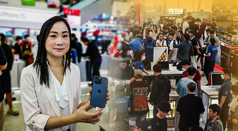 สาวกไอโฟนเชียงใหม่ แห่ต่อคิวซื้อ iPhone15  คนแรกรอคิวเที่ยงคืน
