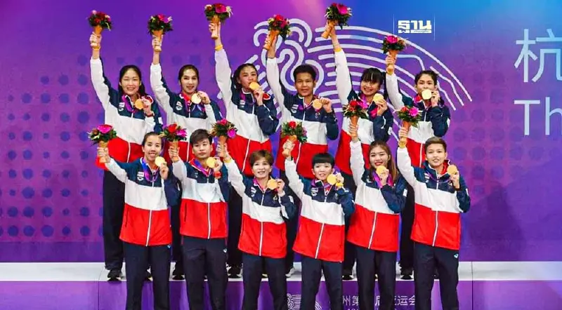 ประมวลภาพทีมเซปักตระกร้อชาย-หญิงไทย คว้าเหรียญทองเอเชียนเกมส์