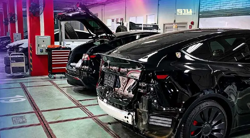 เทสลา ซ่อมสี-ตัวถังที่ MMS ศูนย์บริการหลังการขาย EV