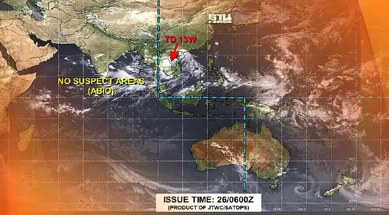 เปิดภาพดาวเทียมเส้นทางพายุ คาดกระทบไทยเย็นนี้