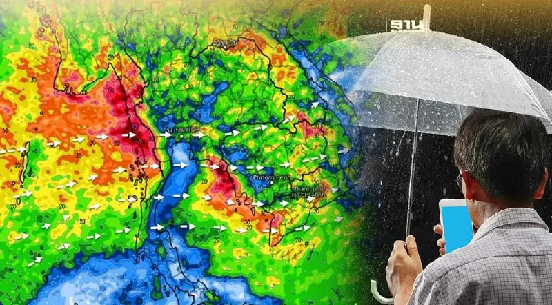 สภาพอากาศวันนี้ ภาคเหนือ-อีสาน-กลาง รวมทั้งกทม.เตรียมรับมือฝนตก