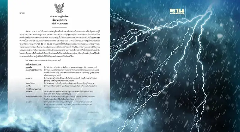 ประกาศกรมอุตุฯฉบับที่ 4 พายุดีเปรสชันคาดขึ้นฝั่งเวียดนามคืนนี้