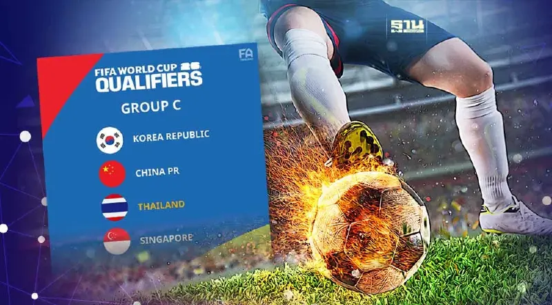 โปรแกรมคัดบอลโลก 2026 ไทยร่วมสาย เกาหลีใต้ จีน สิงคโปร์