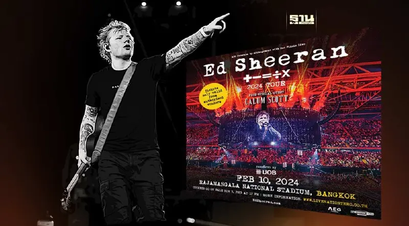 Ed Sheeran เปิดจองบัตรคอนเสิร์ตในไทยวันนี้ เช็คผังที่นั่ง ราคาบัตรที่นี่