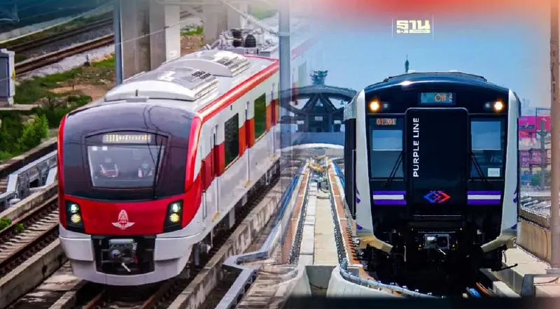 ท่องเที่ยว แนวรถไฟฟ้าสายสีแดง รถไฟฟ้าสายสีม่วง 20 บาทตลอดสาย