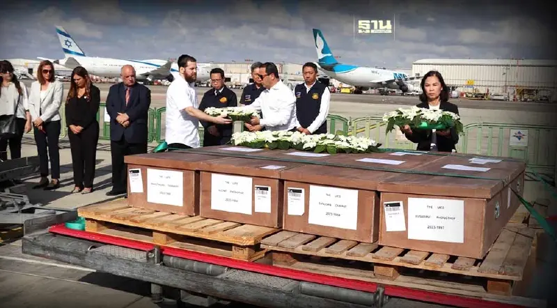 รัฐบาลจัดพิธีไว้อาลัย-ส่งร่าง 8 แรงงานไทยเสียชีวิตในอิสราเอลกลับบ้าน