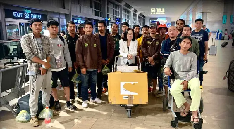 19 แรงงานไทย จากอิสราเอล ถึงสนามบินสุวรรณภูมิเย็นนี้