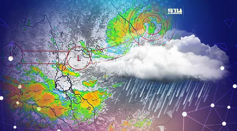 ประกาศกรมอุตุนิยมวิทยา ฉบับ 1 เตือน"พายุดีเปรสชัน"