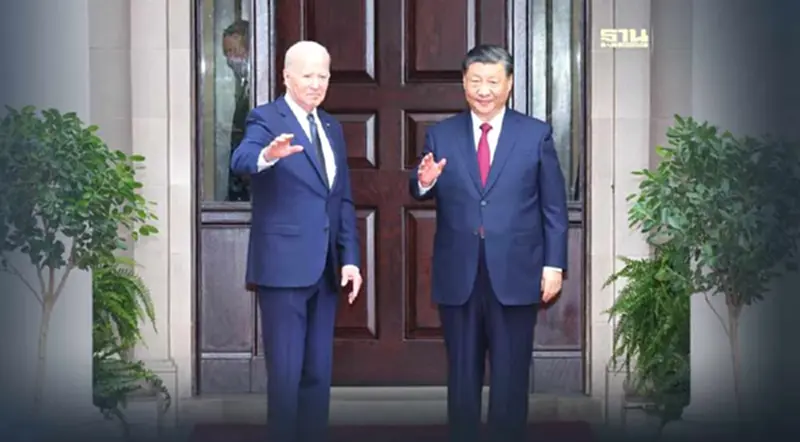 "ไบเดน" จับมือ "สี จิ้นผิง" ให้คำมั่นลดความตึงเครียดระหว่างสองมหาอำนาจโลก "ไบเดน" จับมือ "สี จิ้นผิง" ให้คำมั่นลดความตึงเครียดระหว่างสองมหาอำนาจโลก