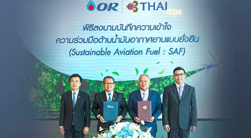 "OR-การบินไทย"หนุนใช้น้ำมันเชื้อเพลิงอากาศยานแบบยั่งยืนมุ่ง "Net Zero" "OR-การบินไทย"หนุนใช้น้ำมันเชื้อเพลิงอากาศยานแบบยั่งยืนมุ่ง "Net Zero"