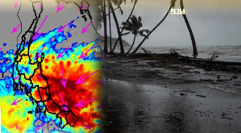 จับตาพายุเข้าไทย เตือนภาคใต้วันที่ 24-27 พ.ย.ระวังฝนตกหนัก-น้ำท่วม