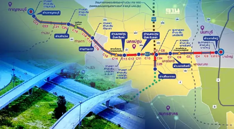 เช็กพิกัด เปิดจุดเข้า – ออก "มอเตอร์เวย์บางใหญ่ – กาญจนบุรี" รับปีใหม่ 2567 เช็กพิกัด เปิดจุดเข้า – ออก "มอเตอร์เวย์บางใหญ่ – กาญจนบุรี" รับปีใหม่ 2567