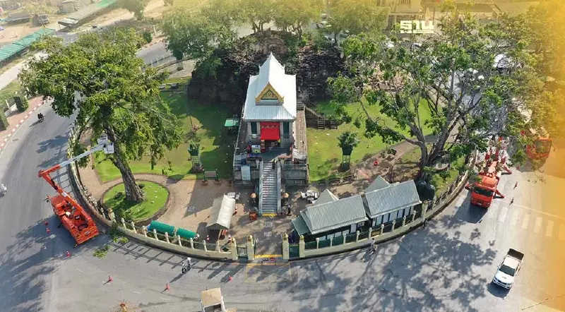 ลพบุรี บูรณะต้นไม้ใหญ่ในศาลพระกาฬ  เตรียม"งานแผ่นดินพระนารายณ์ "