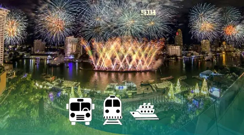 เคาท์ดาวน์ไอคอนสยาม 2024 รวมวิธีเดินทาง "รถ-ราง-เรือ" แบบเข้าใจง่าย