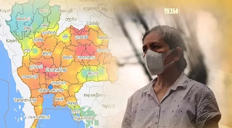 ค่าฝุ่นวันนี้ “จิสด้า” เผย pm 2.5 เกินค่ามาตรฐานสีส้ม-แดง 50 จังหวัด