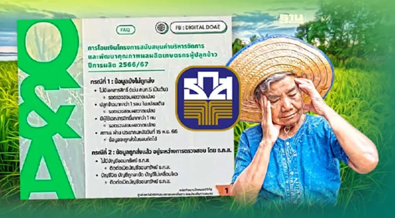 เงินไร่ละ 1,000 เข้าไม่ครบ ธ.ก.ส.เผยสาเหตุแล้ว เงินไร่ละ 1,000 เข้าไม่ครบ ธ.ก.ส.เผยสาเหตุแล้ว