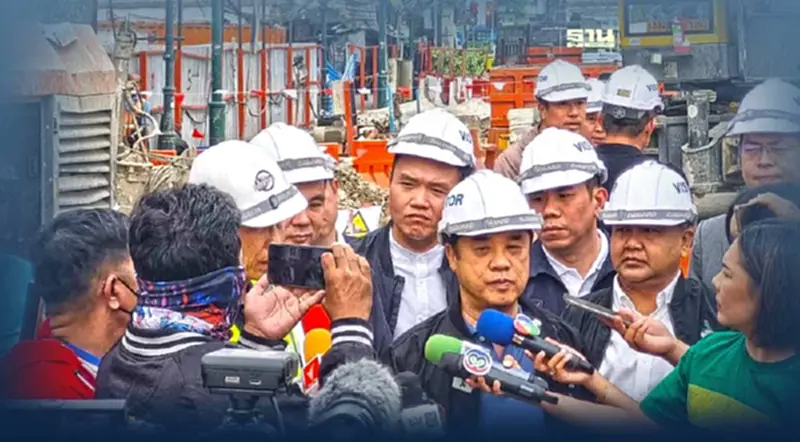 "สุริยะ"ขู่ลดเรตติ้งคุณภาพผู้รับเหมา เหตุเหล็กเส้นสายสีม่วงร่วงใส่คนงาน "สุริยะ"ขู่ลดเรตติ้งคุณภาพผู้รับเหมา เหตุเหล็กเส้นสายสีม่วงร่วงใส่คนงาน