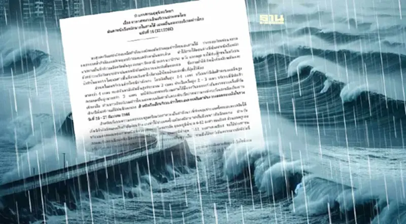 กรมอุตฯฉ.16 เตือน! ภาคใต้ 7 จังหวัด"ฝนตกหนักถึงหนักมาก"คลื่นสูง 2-4 เมตร กรมอุตฯฉ.16 เตือน! ภาคใต้ 7 จังหวัด"ฝนตกหนักถึงหนักมาก"คลื่นสูง 2-4 เมตร