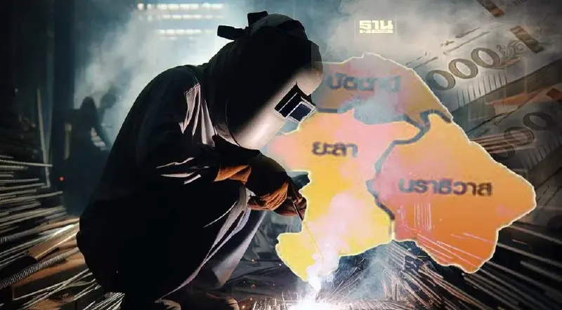 ส่องค่าแรงขั้นต่ำ"ปัตตานี ยะลา นราธิวาส"ย้อนหลัง 5 ปี ล่าสุดปี 67 ปรับแค่ 2 บาท