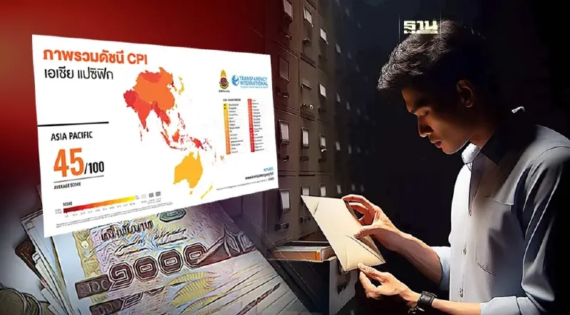 ดัชนีคอร์รัปชัน ไทยปี 66 ตก 7 อันดับอยู่ที่ 108 จาก 180 ปท.ทั่วโลก