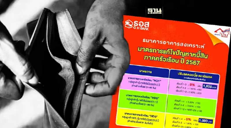 ธอส. ขานรับนโยบายรัฐบาล ผุด 3 มาตรการแก้ไขปัญหาหนี้สินภาคครัวเรือน ปี 2567 ธอส. ขานรับนโยบายรัฐบาล ผุด 3 มาตรการแก้ไขปัญหาหนี้สินภาคครัวเรือน ปี 2567