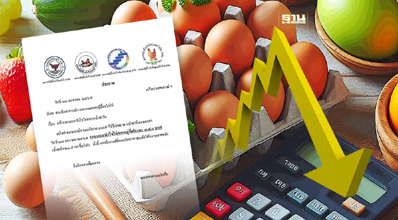 ลงต่อเนื่อง ! ปรับลด “ราคาไข่ไก่”  20 สตางค์ มีผลวันนี้