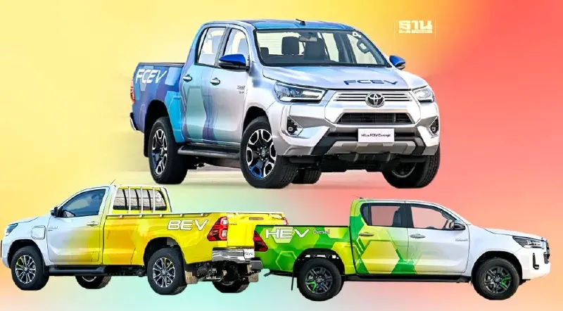 โตโยต้า ลุยกระบะไฟฟ้า เสริม Toyota Hilux Revo GR Sport 2024 กำลัง 224 แรงม้า 