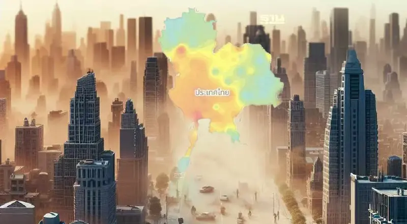 “จิสด้า” เผยเช้านี้ค่าฝุ่น PM 2.5 กทม.ส้มทุกเขต  3 จังหวัดเกินมาตรฐาน