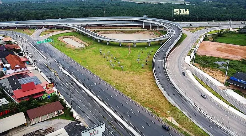 เปิดแล้ว “ทางแยกต่างระดับจุดตัดทางหลวงหมายเลข 41 เชื่อมสนามบินสุราษฎร์