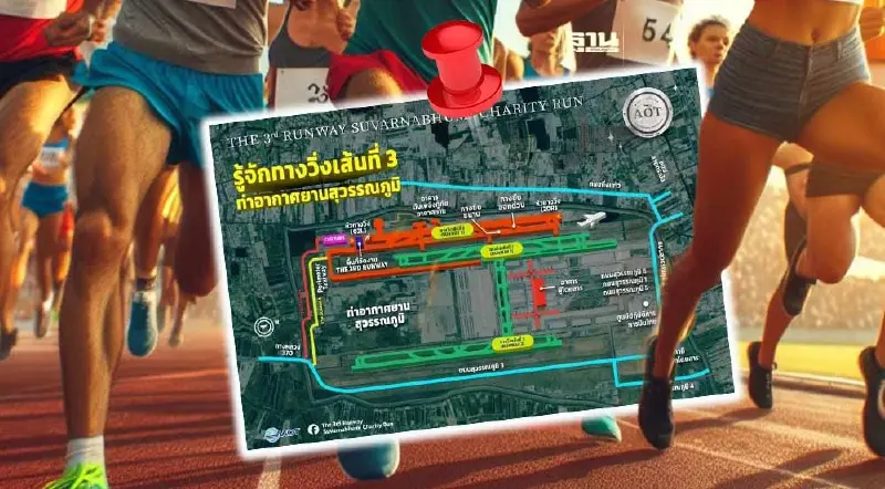 AOT เปิดรันเวย์ 3 สนามบินสุวรรณภูมิ จัดเดิน-วิ่งการกุศล 17 มี.ค.2567