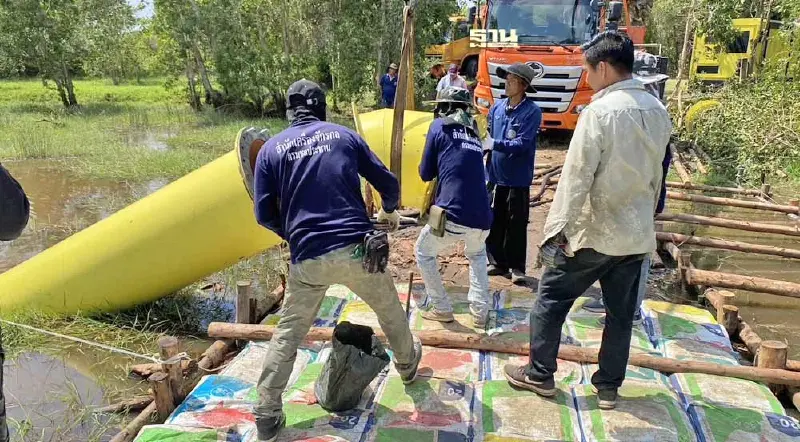 กรมชลฯ ไม่หยุดสูบ!!! เดินหน้าติดตั้งเครื่องสูบน้ำบรรเทาปัญหาขาดแคลนน้ำให้เกษตรกร