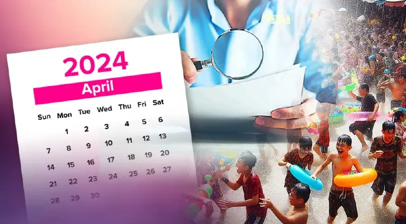 สรุปวันหยุดเดือนเมษายน 2567 ราชการ มีวันหยุดยาวกี่วัน