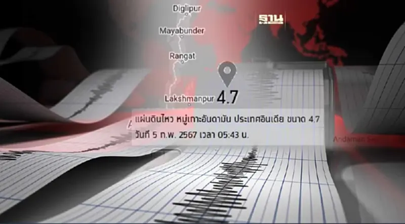 แผ่นดินไหว 4.7 หมู่เกาะอันดามัน ห่างกาญจนบุรี 655 กม. รับรู้แรงสั่นสะเทือน แผ่นดินไหว 4.7 หมู่เกาะอันดามัน ห่างกาญจนบุรี 655 กม. รับรู้แรงสั่นสะเทือน