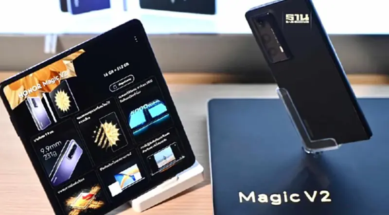 ออเนอร์ ส่ง HONOR Magic V2 เขย่าตลาดสมาร์ทโฟนจอพับ ชูจุดขายบางที่สุด ออเนอร์ ส่ง HONOR Magic V2 เขย่าตลาดสมาร์ทโฟนจอพับ ชูจุดขายบางที่สุด
